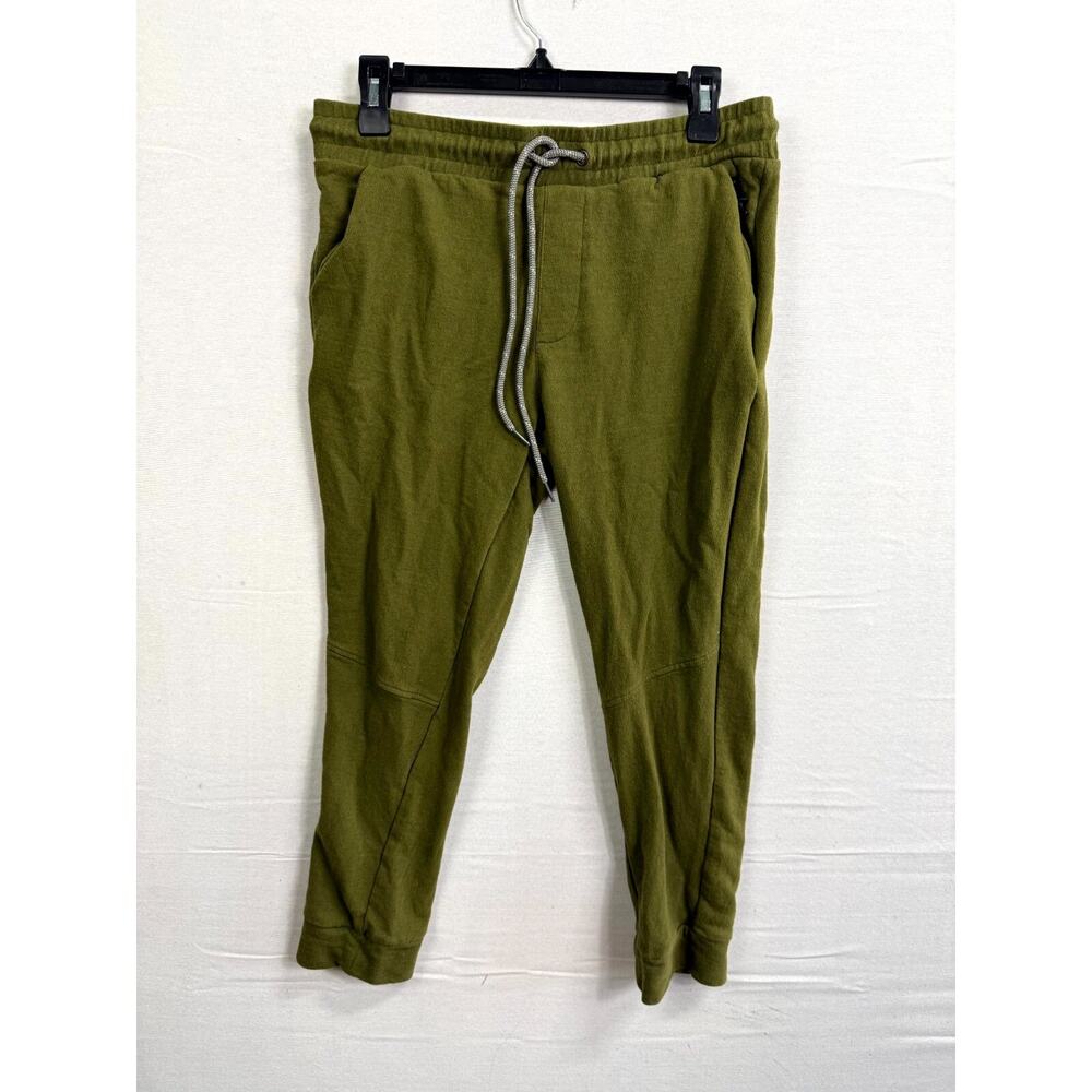 Bruno Milano Jogger Pants Mens Medium Green Tapered Leg Elastic Waist Pockets